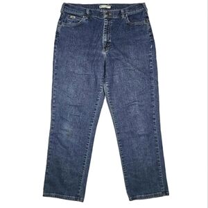 Lee Relaxed Straight At The Waist Crop Jeans Size 12 Short Blue